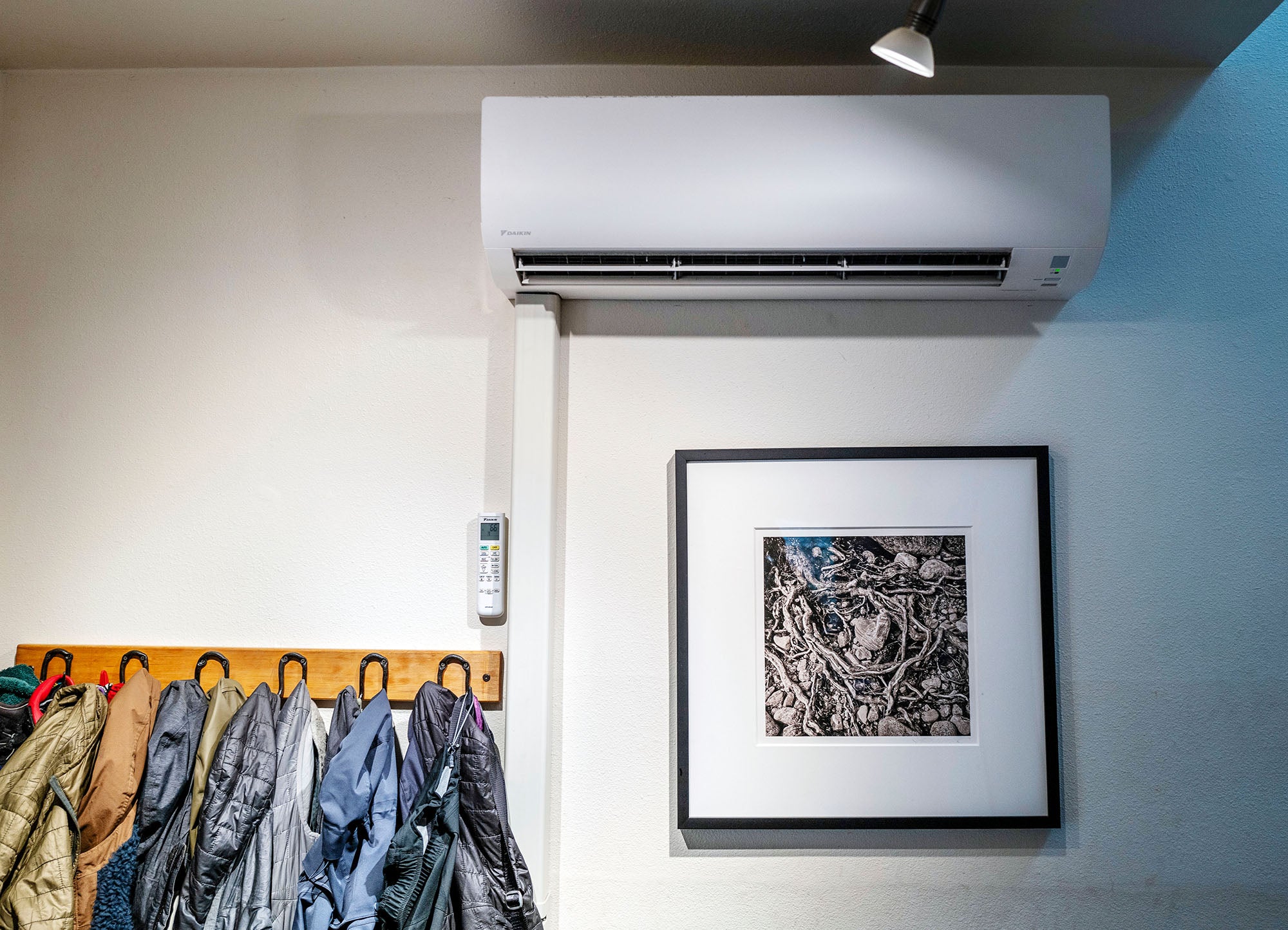 Juneau Heat Pump 5 An inside wall unit to a heat pump system